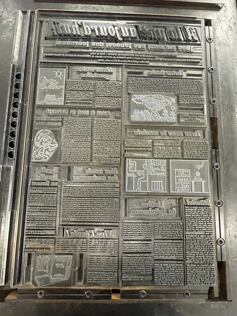 Les pièces typographiques composent une matière.