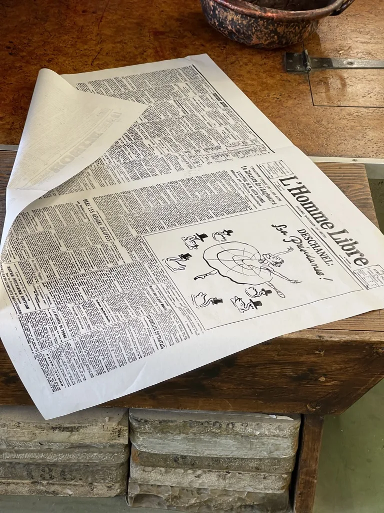 Un détail de la mécanique d’impression.